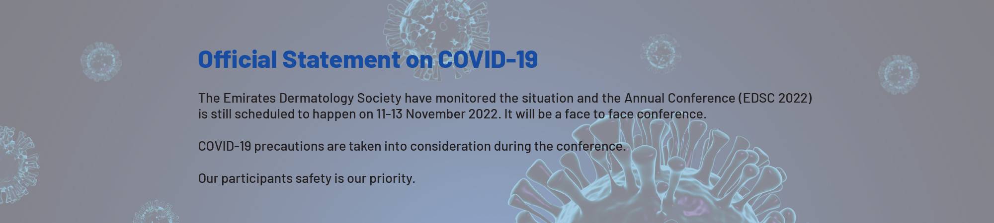 Official Statement on COVID-19
